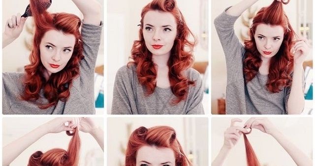 Vintage Hairstyle Tutorial – Alldaychic Inside Long Hair Vintage Hairstyles (View 19 of 25)