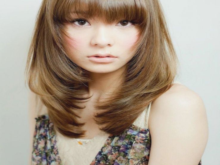 Women Hairstyle : Long Layered Asian Hairstyles Korean With Bangs With Regard To Long Layered Hairstyles Korean (View 24 of 25)