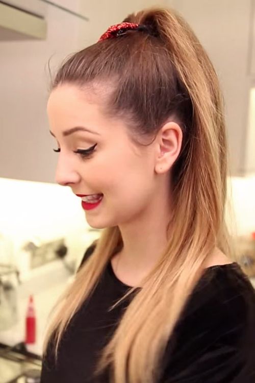 Zoella Straight Light Brown High Ponytail, Ombré, Ponytail Hairstyle With Zoella Long Hairstyles (View 15 of 25)