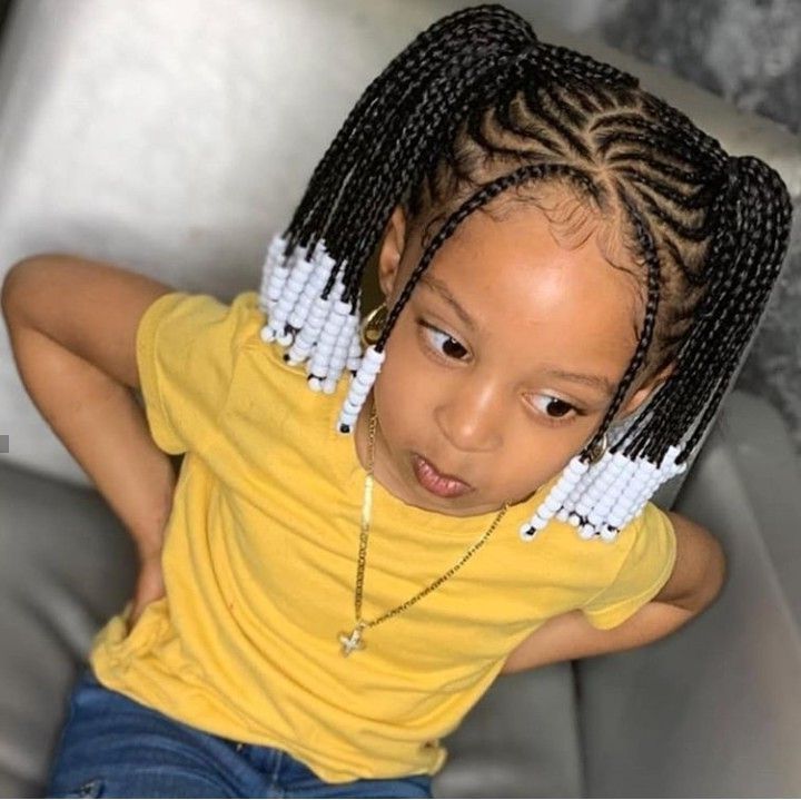 10 Best Braided Hairstyles For Kids With Beads – Cruckers For Latest Beaded Pigtails Braided Hairstyles (View 23 of 25)
