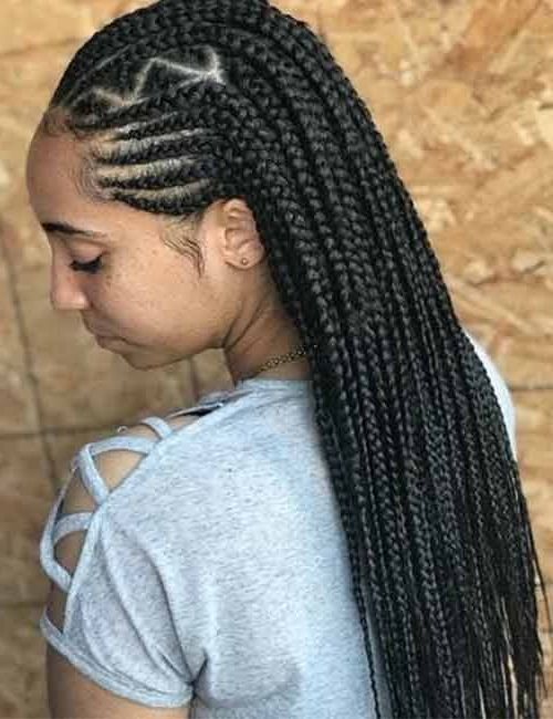 10 Gorgeous Ways To Style Your Ghana Braids – A Step By Step For Most Current Skinny Curvy Cornrow Braided Hairstyles (Photo 20 of 25)