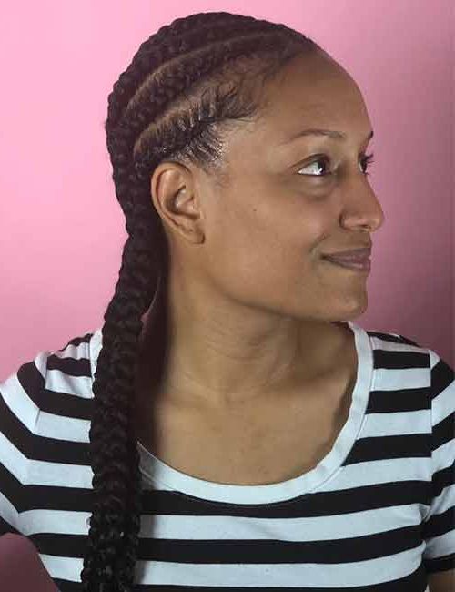 10 Gorgeous Ways To Style Your Ghana Braids – A Step By Step Regarding Most Popular Chunky Ghana Braid Hairstyles (Photo 23 of 25)