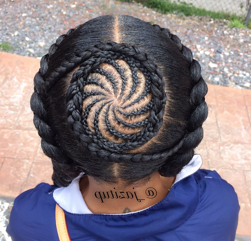 10 Trendy Braided Hairstyles For Black Girls » Black Kids With Most Current Whirlpool Braid Hairstyles (View 4 of 25)
