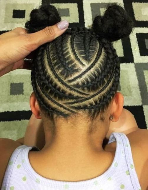 101 Magical Braided Hairstyles For Little Girls – Hairstylecamp With Most Recent Thin And Thick Cornrows Under Braid Hairstyles (View 17 of 25)