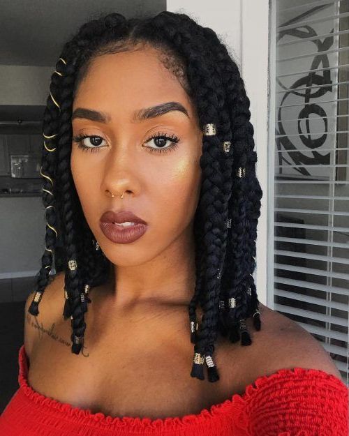 114 Top Shoulder Length Hair Ideas To Try (updated For 2019 Intended For Most Recent Black Shoulder Length Braids With Accents (View 3 of 25)