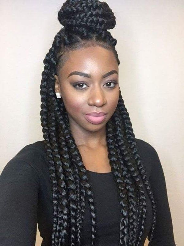 115 Amazing Box Braids That Gives You A New Look In Recent Dookie Braid Hairstyles In Half Up Pony (View 8 of 25)