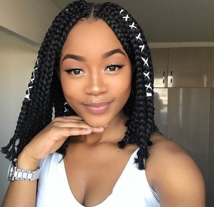 12 Box Braids Bob Hairstyles To Try Out This Season | All Throughout Current Long Bob Braid Hairstyles With Thick Braids (View 14 of 25)