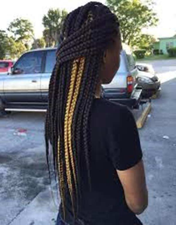 121 Sophisticated Jumbo Box Braids Styles For You Within Most Current Royal Braided Hairstyles With Highlights (View 10 of 25)