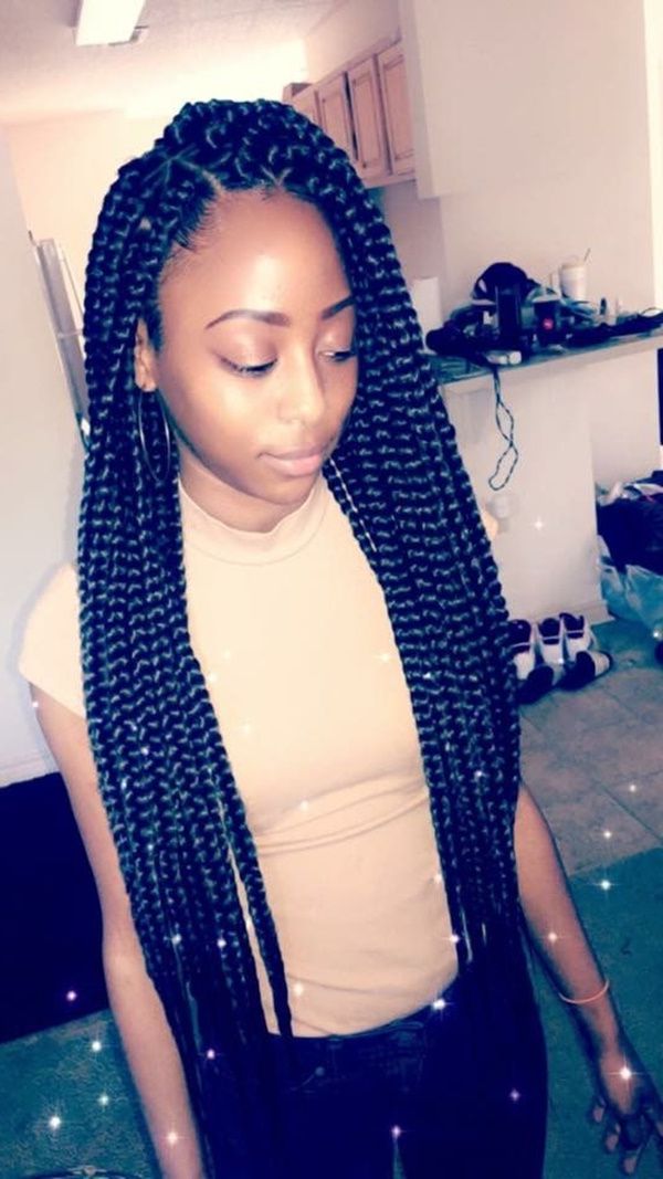 125 Braids For Black Women For Best And Newest Blue And Black Cornrows Braid Hairstyles (View 4 of 25)