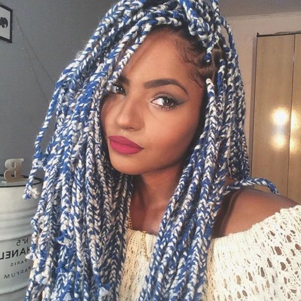 125 Trendy Yarn Braids You Should Wear Throughout Most Recent Colorful Yarn Braid Hairstyles (View 14 of 25)