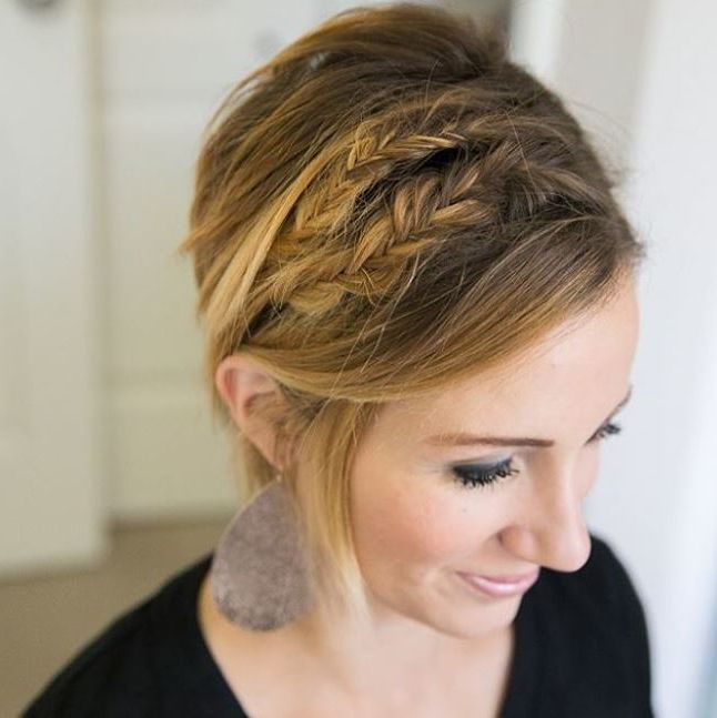 13 Easy Braids For Short Hair To Inspire Your Next Look Inside Latest Double Rapunzel Side Rope Braid Hairstyles (Photo 20 of 25)