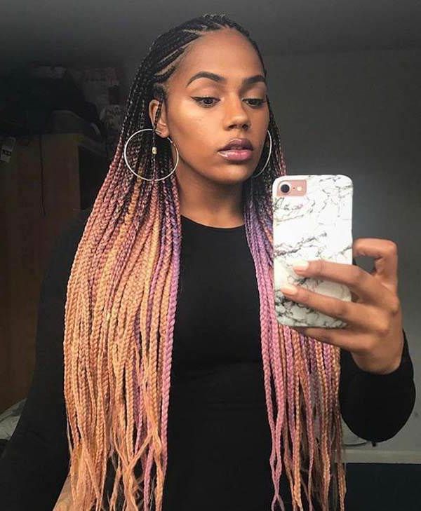 136 Trendy Yarn Braids You Can Wear In 2019! For Most Recently Skinny Yarn Braid Hairstyles In A Half Updo (View 3 of 25)
