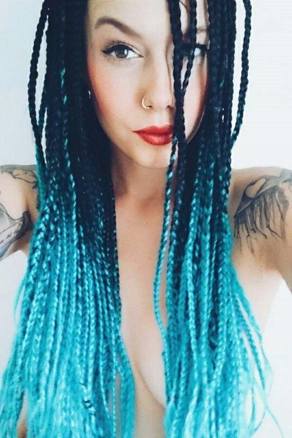136 Trendy Yarn Braids You Can Wear In 2019! With Best And Newest Long Braids With Blue And Pink Yarn (View 9 of 25)