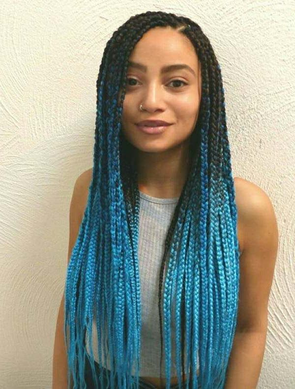 136 Trendy Yarn Braids You Can Wear In 2019! With Regard To 2018 Straight Mini Braids With Ombre (View 4 of 25)