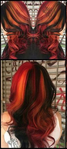 149 Best Bright (red / Orange / Yellow) Hair Images In 2019 With Most Recently Red And Yellow Highlights In Braid Hairstyles (View 16 of 25)