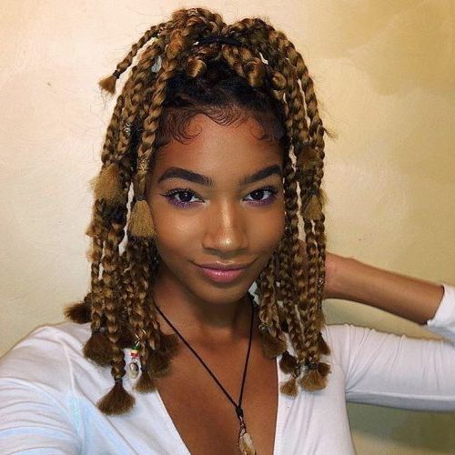 15 Blonde Box Braids That Are Straight Fire In 2019 Regarding Newest Geometric Blonde Cornrows Braided Hairstyles (View 7 of 25)