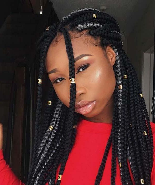 150 Chic Box Braids Styles That You Should Try Pertaining To Current Royal Braided Hairstyles With Highlights (View 4 of 25)