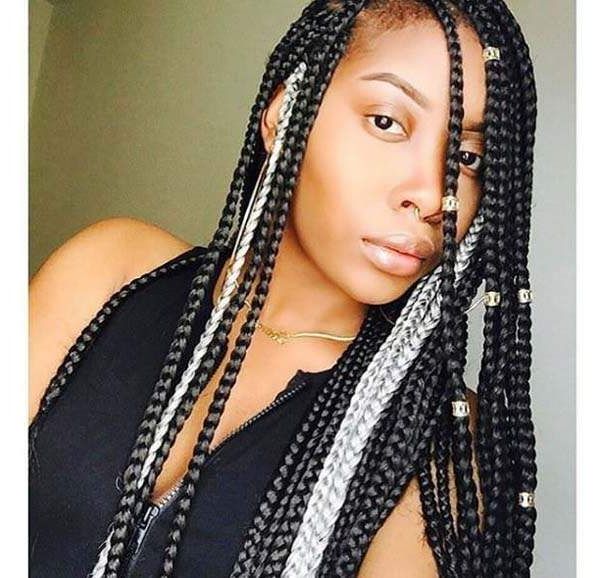 150 Chic Box Braids Styles That You Should Try Regarding Latest Dookie Braid Hairstyles With Blonde Highlights (View 18 of 25)