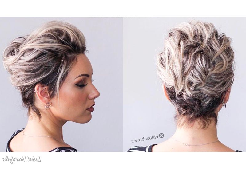 18 Gorgeous Prom Hairstyles For Short Hair For 2019 Regarding Most Recent Ultra Modern U Shaped Under Braid Hairstyles (Photo 19 of 25)