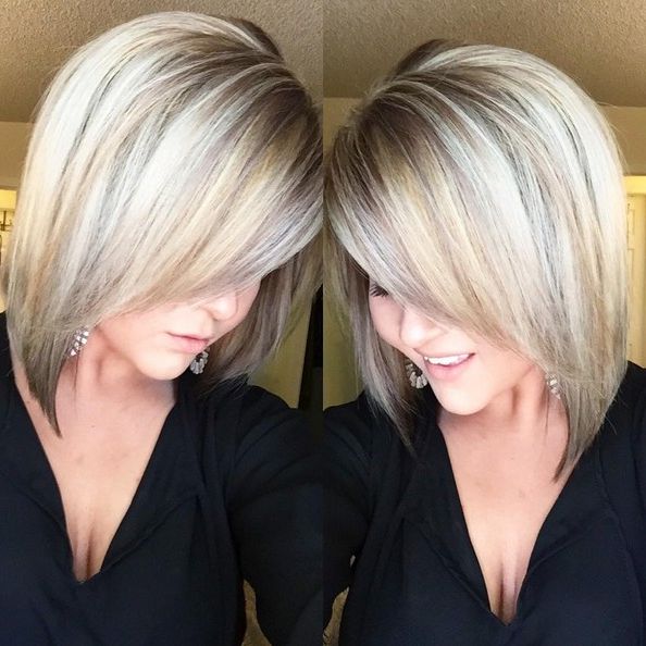 18 Hot Angled Bob Hairstyles: Shoulder Length Hair, Short Within Most Recent Stacked And Angled Bob Braid Hairstyles (View 24 of 25)