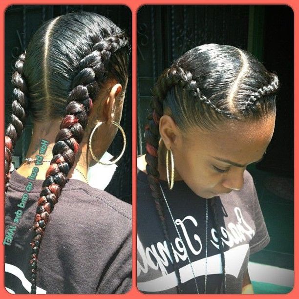 2 Braids I Mean 2 Chainz #hair Today And Tomorrow | Use Inside Most Current Curvy Braid Hairstyles And Long Tails (View 10 of 25)