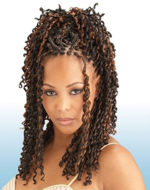 20 Charming Braided Hairstyles For Black Women | My Style With Most Recent Curly And Messy Micro Braid Hairstyles (View 11 of 25)