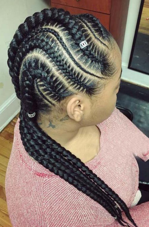 20 Cool Black Braided Hairstyles Intended For Most Current Skinny Curvy Cornrow Braided Hairstyles (View 7 of 25)
