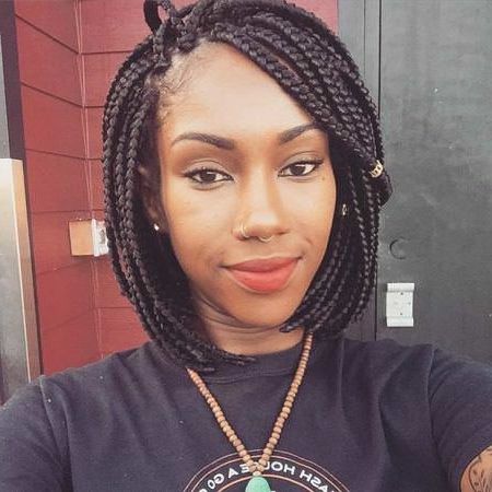 20 Iconic Box Braids Hairstyles In Latest Layered Bob Braid Hairstyles (View 6 of 25)