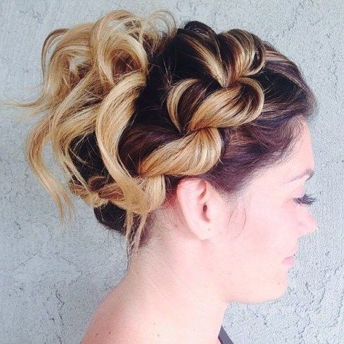 20 Inspiring Ideas For Rope Braid Hairstyles | Hair Within Current Updo Hairstyles With 2 Strand Braid And Curls (View 10 of 25)