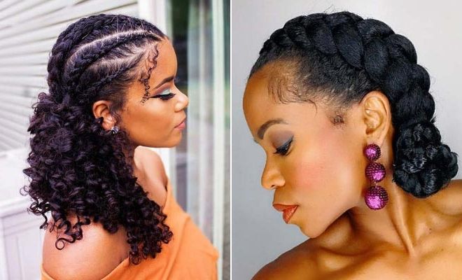 21 Easy Ways To Wear Natural Hair Braids | Stayglam Regarding Most Recent Chunky Crown Braided Hairstyles (Photo 18 of 25)