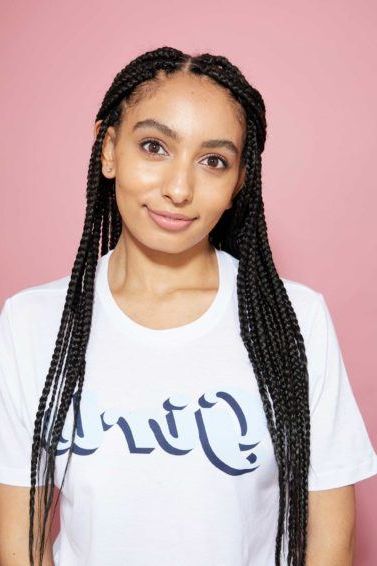 21 On Trend & Protective Long Box Braids Hairstyles | All With Best And Newest Dookie Braid Hairstyles In Half Up Pony (Photo 25 of 25)