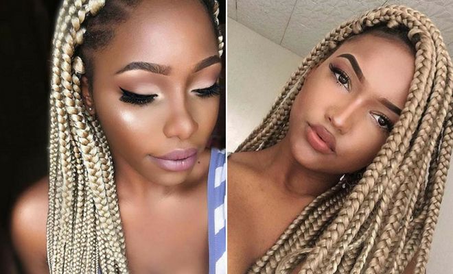 23 Cool Blonde Box Braids Hairstyles To Try | Stayglam Inside Most Current Dookie Braid Hairstyles With Blonde Highlights (View 3 of 25)