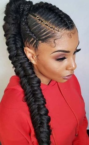 23 New Ways To Wear A Weave Ponytail | Plait Styles | Weave In Most Recently Spiral Under Braid Hairstyles With A Straight Ponytail (View 4 of 25)
