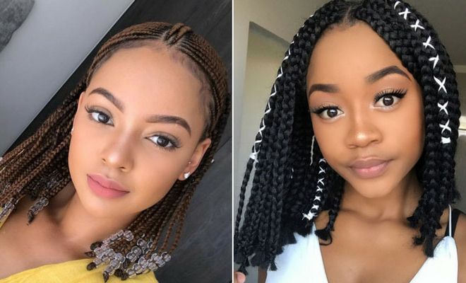 23 Trendy Bob Braids For African American Women | Stayglam Throughout Most Recently Long Bob Braid Hairstyles With Thick Braids (Photo 21 of 25)