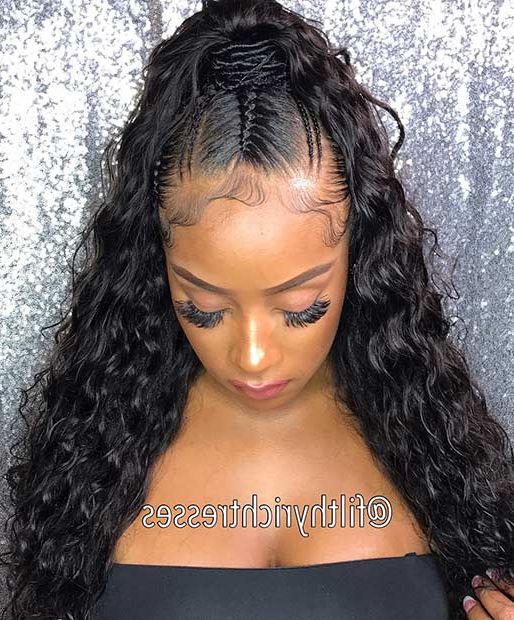 25 Braid Hairstyles With Weave That Will Turn Heads | Stayglam With Recent Dookie Braid Hairstyles In Half Up Pony (Photo 19 of 25)