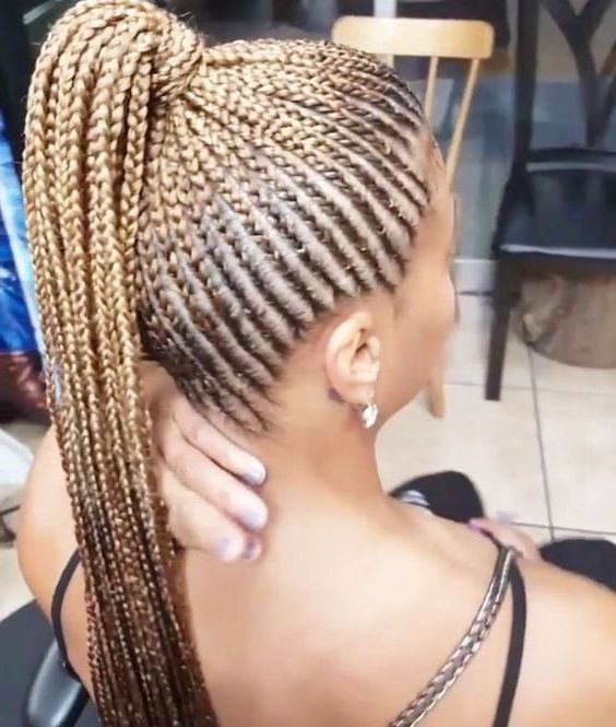 25 Ideas Box Braids Blonde Hairstyles | Ponytail Hairstyles With Most Recent Blonde Ponytail Hairstyles With Yarn (View 4 of 25)