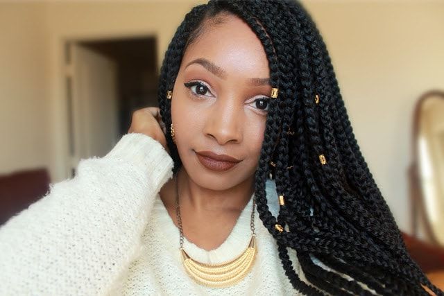 27 Epic Blonde, Red & Burgundy Box Braids To Try – Hairstylecamp In Best And Newest Black Twists Micro Braids With Golden Highlights (View 7 of 25)