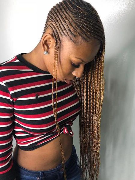 27 Sexy Lemonade Braids You Need To Try – The Trend Spotter Within Newest Diamond Goddess Lemonade Braided Hairstyles (View 2 of 25)