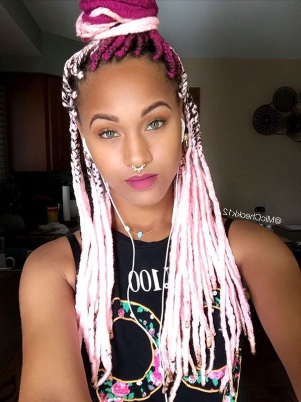 28 Yarn Braids Styles That You Will Absolutely Love – Style Intended For Most Popular Skinny Yarn Braid Hairstyles In A Half Updo (View 12 of 25)