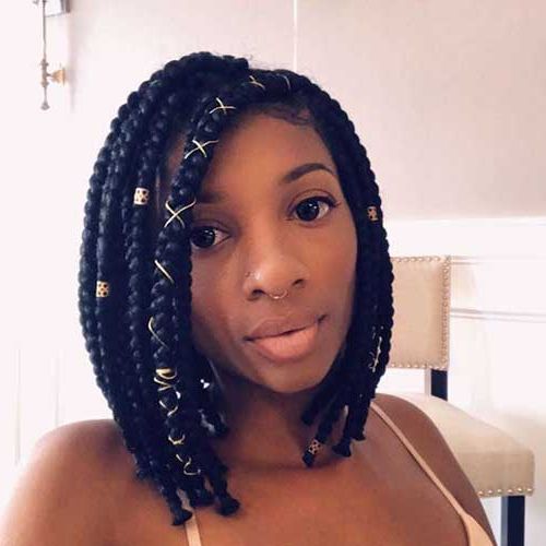 30+ Awesome Bob Box Braids Styles | Bob Hairstyles 2018 With Regard To Most Popular Bob Braid Hairstyles With Bangs (View 17 of 25)