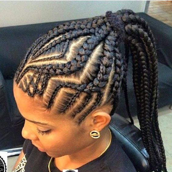 30 Beautiful Fishbone Braid Hairstyles For Black Women With Most Recently Spiral Under Braid Hairstyles With A Straight Ponytail (Photo 18 of 25)