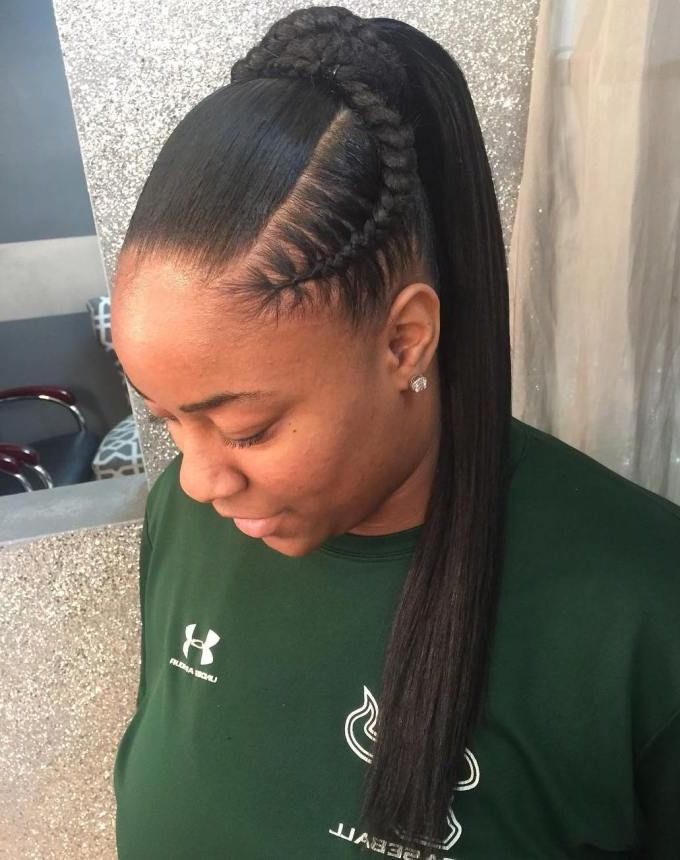 30 Classy Black Ponytail Hairstyles | Beautiful Braid Styles Intended For Most Popular Wrapped Ponytail Braid Hairstyles (Photo 18 of 25)