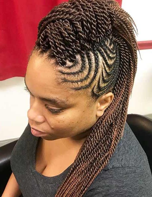 30 Edgy Braided Mohawks You Need To Check Out Pertaining To 2018 Mohawk Under Braid Hairstyles (View 9 of 25)