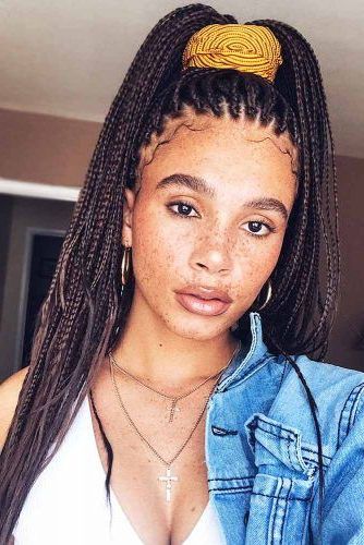 30 Fabulous Ideas To Rock Micro Braids And Look Different For Latest Cornrow Ombre Ponytail Micro Braid Hairstyles (Photo 25 of 25)