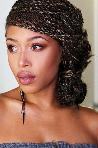 30 Fabulous Ideas To Rock Micro Braids And Look Different In Recent Tree Micro Braids With Side Undercut (View 14 of 25)