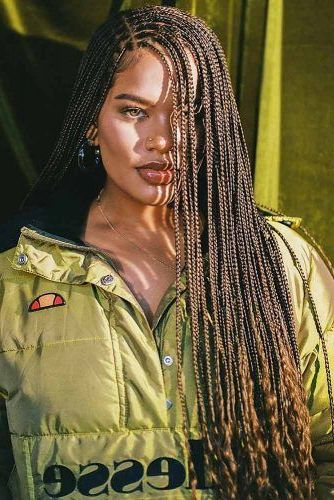 30 Fabulous Ideas To Rock Micro Braids And Look Different With Newest Side Parted Micro Twist Hairstyles (View 20 of 25)