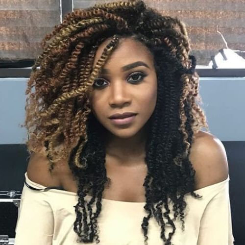 30 Kinky Twist Hairstyles To Get That Irresistible Look For Recent Pastel Colored Updo Hairstyles With Rope Twist (View 8 of 25)