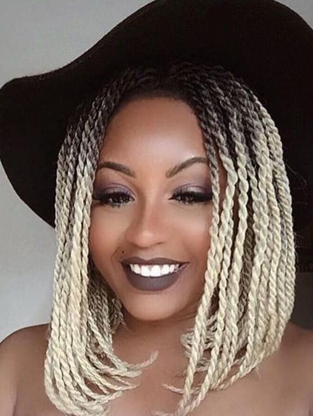 33 Short & Long Crochet Braids Hairstyles 2018 + How To Video Pertaining To Most Current Bob Braid Hairstyles With A Bun (Photo 21 of 25)