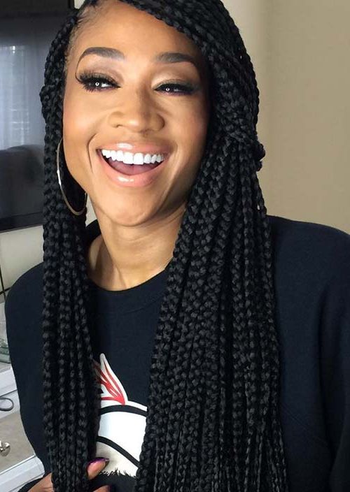 35 Awesome Box Braids Hairstyles You Simply Must Try In Best And Newest Skinny Yarn Braid Hairstyles In A Half Updo (View 14 of 25)