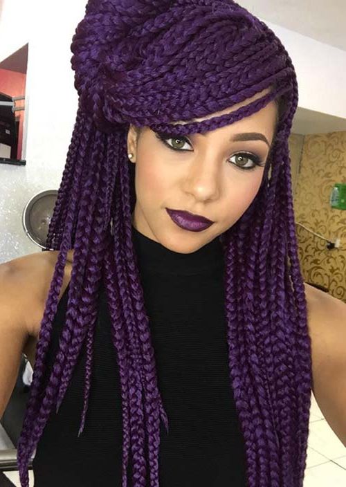 35 Awesome Box Braids Hairstyles You Simply Must Try Pertaining To Most Recently Navy Bob Yarn Braid Hairstyles (View 24 of 25)
